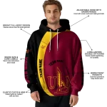 custom louisiana monroe warhawks minimalist design red black hoodie best selling