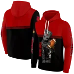 custom louisville cardinals baby groot red black hoodie best selling
