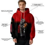 custom louisville cardinals baby groot red black hoodie best selling