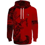 custom louisville cardinals deer silhouette red hoodie best selling
