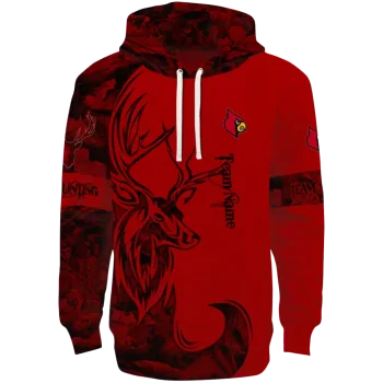 custom louisville cardinals deer silhouette red hoodie best selling