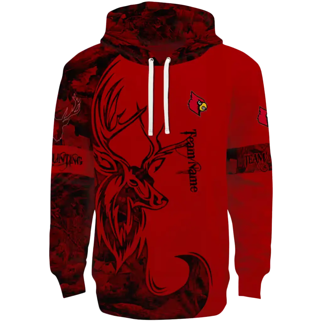 custom louisville cardinals deer silhouette red hoodie best selling custom louisville cardinals deer silhouette red hoodie best selling