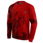custom louisville cardinals deer silhouette red hoodie best selling