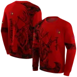 custom louisville cardinals deer silhouette red hoodie best selling