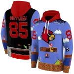 custom louisville cardinals mario blue black hoodie best selling