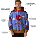 custom louisville cardinals mario blue black hoodie best selling