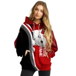 custom louisville cardinals peeking snoopy red hoodie best selling