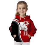 custom louisville cardinals peeking snoopy red hoodie best selling
