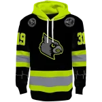 custom louisville cardinals safety motif black neon green hoodie best selling