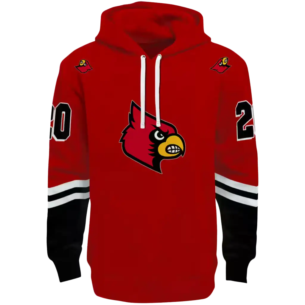 custom louisville cardinals striped sleeves red hoodie best selling custom louisville cardinals striped sleeves red hoodie best selling