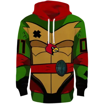 custom louisville cardinals superhero armor red green hoodie best selling
