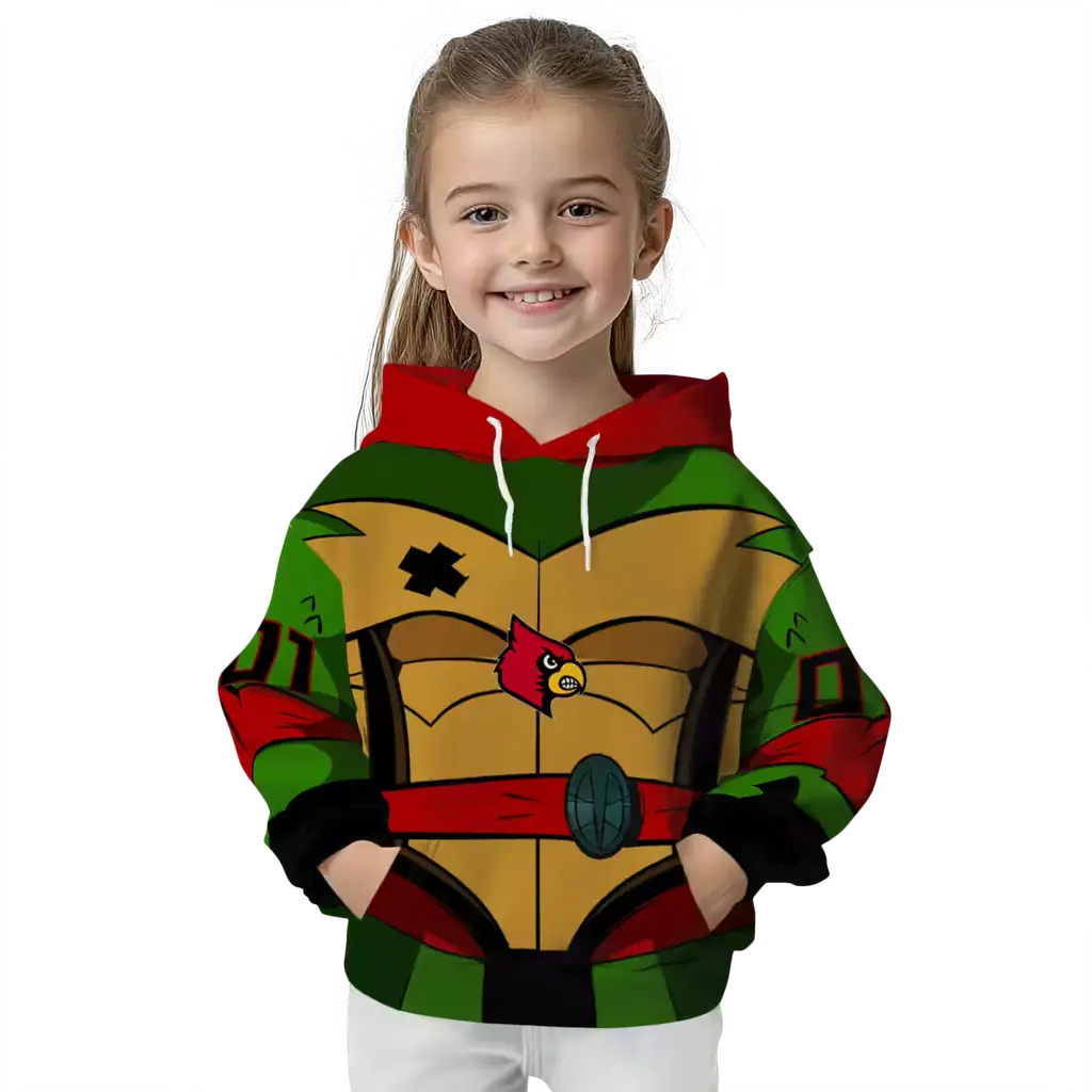 custom louisville cardinals superhero armor red green hoodie top rated custom louisville cardinals superhero armor red green hoodie top rated