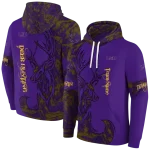 custom lsu tigers deer silhouette purple hoodie best selling