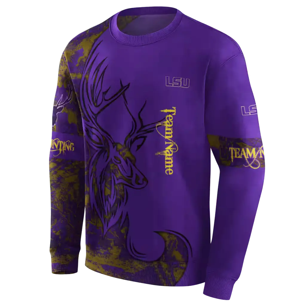 custom lsu tigers deer silhouette purple hoodie new arrival custom lsu tigers deer silhouette purple hoodie new arrival