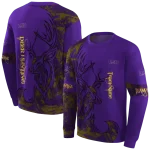 custom lsu tigers deer silhouette purple hoodie best selling