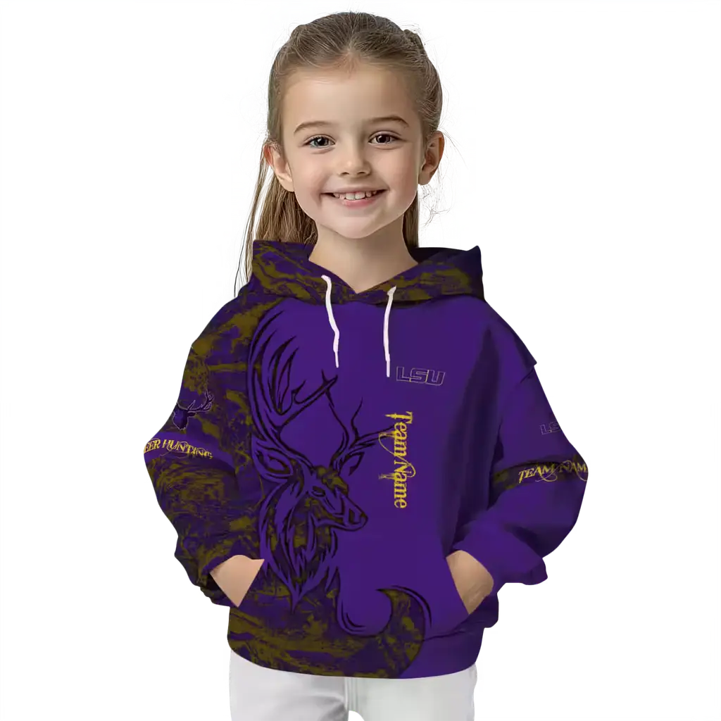 custom lsu tigers deer silhouette purple hoodie top rated custom lsu tigers deer silhouette purple hoodie top rated