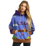 custom lsu tigers mario blue black hoodie best selling