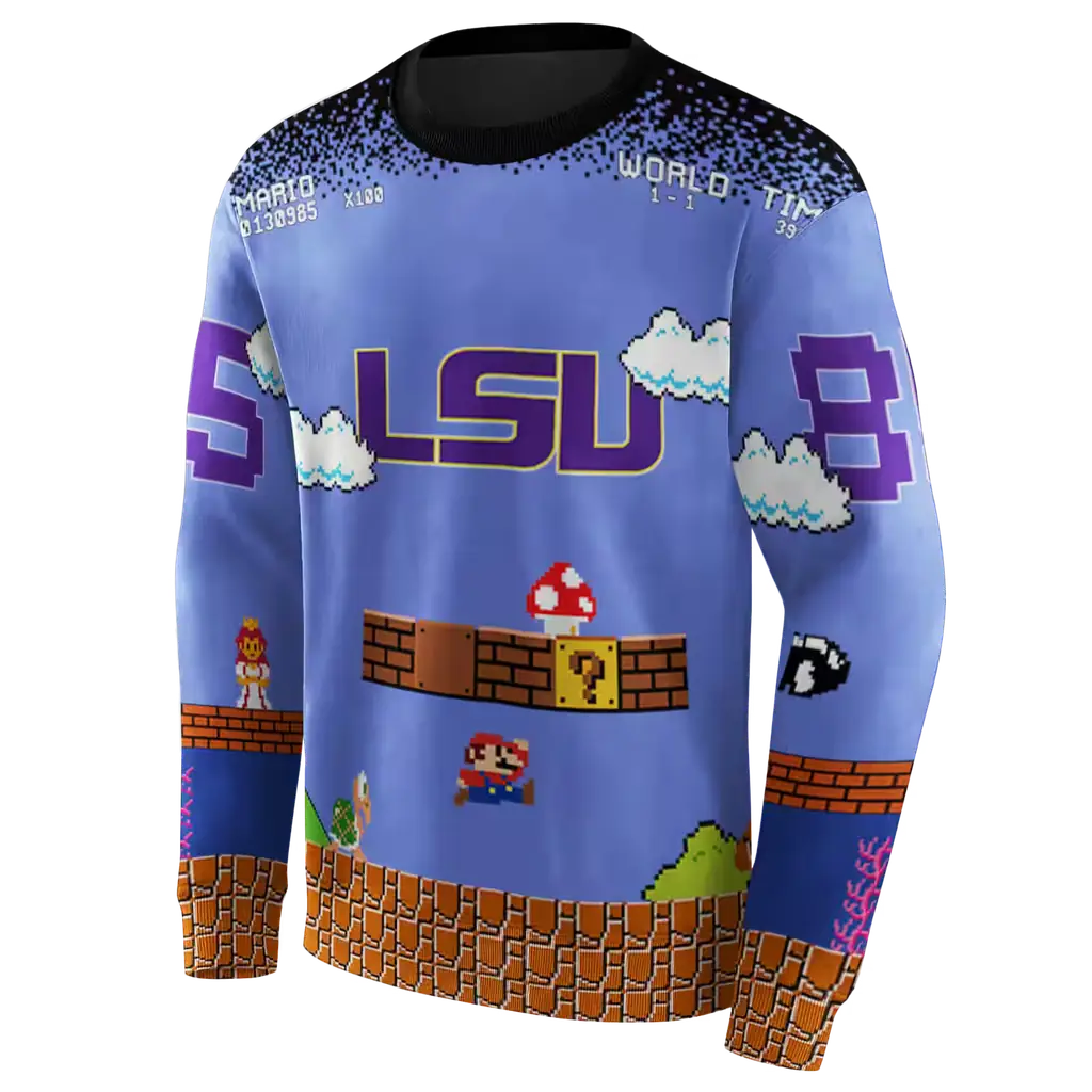 custom lsu tigers mario blue black hoodie new arrival custom lsu tigers mario blue black hoodie new arrival