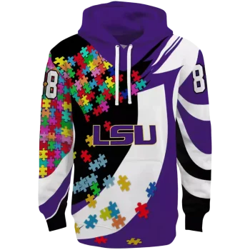 custom lsu tigers puzzle pieces purple hoodie best selling