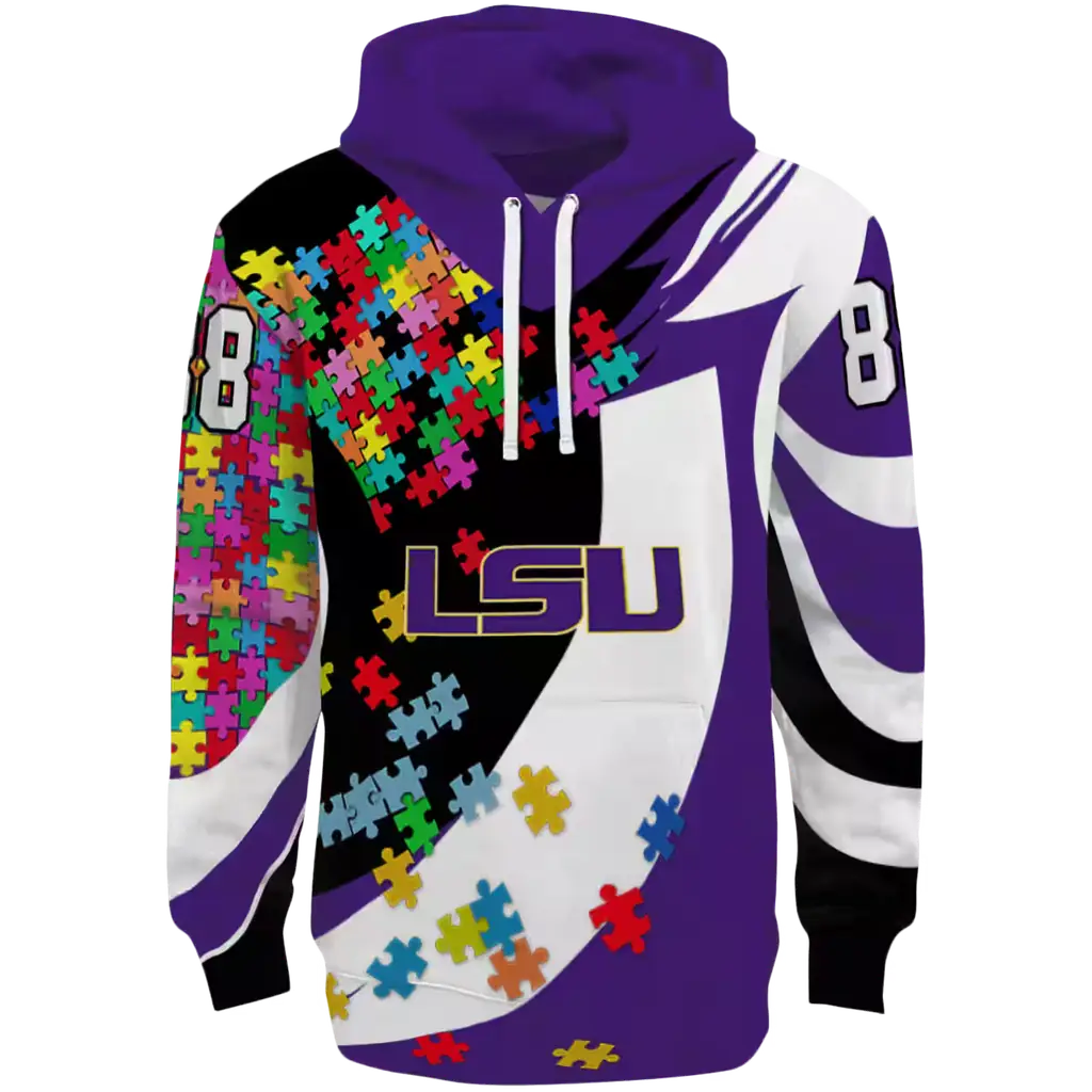 custom lsu tigers puzzle pieces purple hoodie best selling custom lsu tigers puzzle pieces purple hoodie best selling