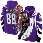 custom lsu tigers puzzle pieces purple hoodie best selling