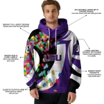 custom lsu tigers puzzle pieces purple hoodie best selling