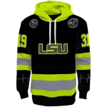 custom lsu tigers safety motif black neon green hoodie best selling