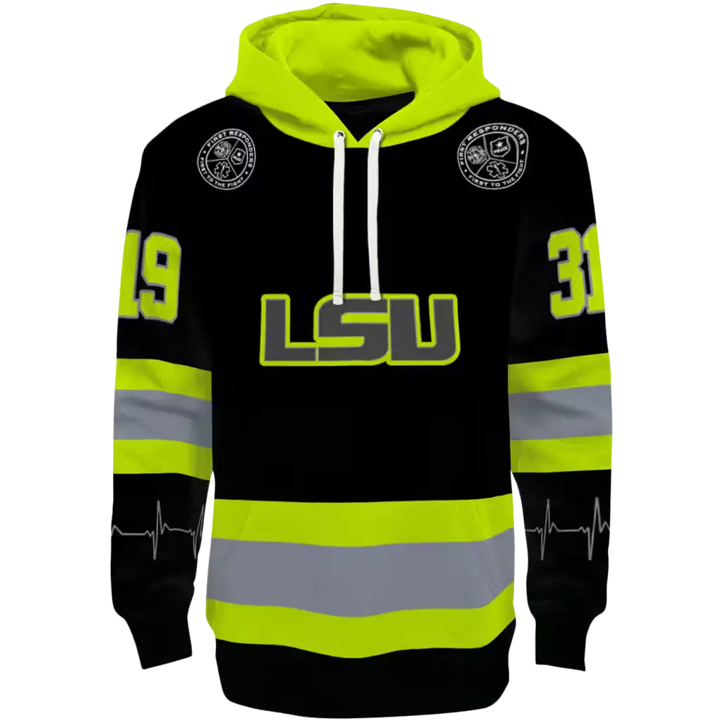 custom lsu tigers safety motif black neon green hoodie best selling custom lsu tigers safety motif black neon green hoodie best selling