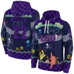 custom lsu tigers spongebob patrick star purple navy hoodie best selling