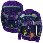 custom lsu tigers spongebob patrick star purple navy hoodie best selling