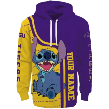 custom lsu tigers stitch purple hoodie best selling
