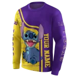 custom lsu tigers stitch purple hoodie best selling