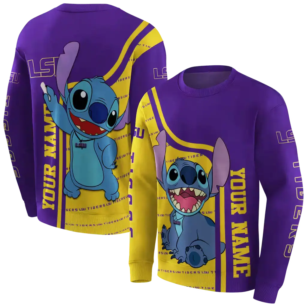 custom lsu tigers stitch purple hoodie premium grade custom lsu tigers stitch purple hoodie premium grade