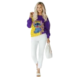custom lsu tigers stitch purple hoodie best selling