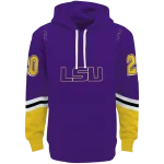 custom lsu tigers striped sleeves purple hoodie best selling