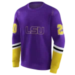 custom lsu tigers striped sleeves purple hoodie best selling
