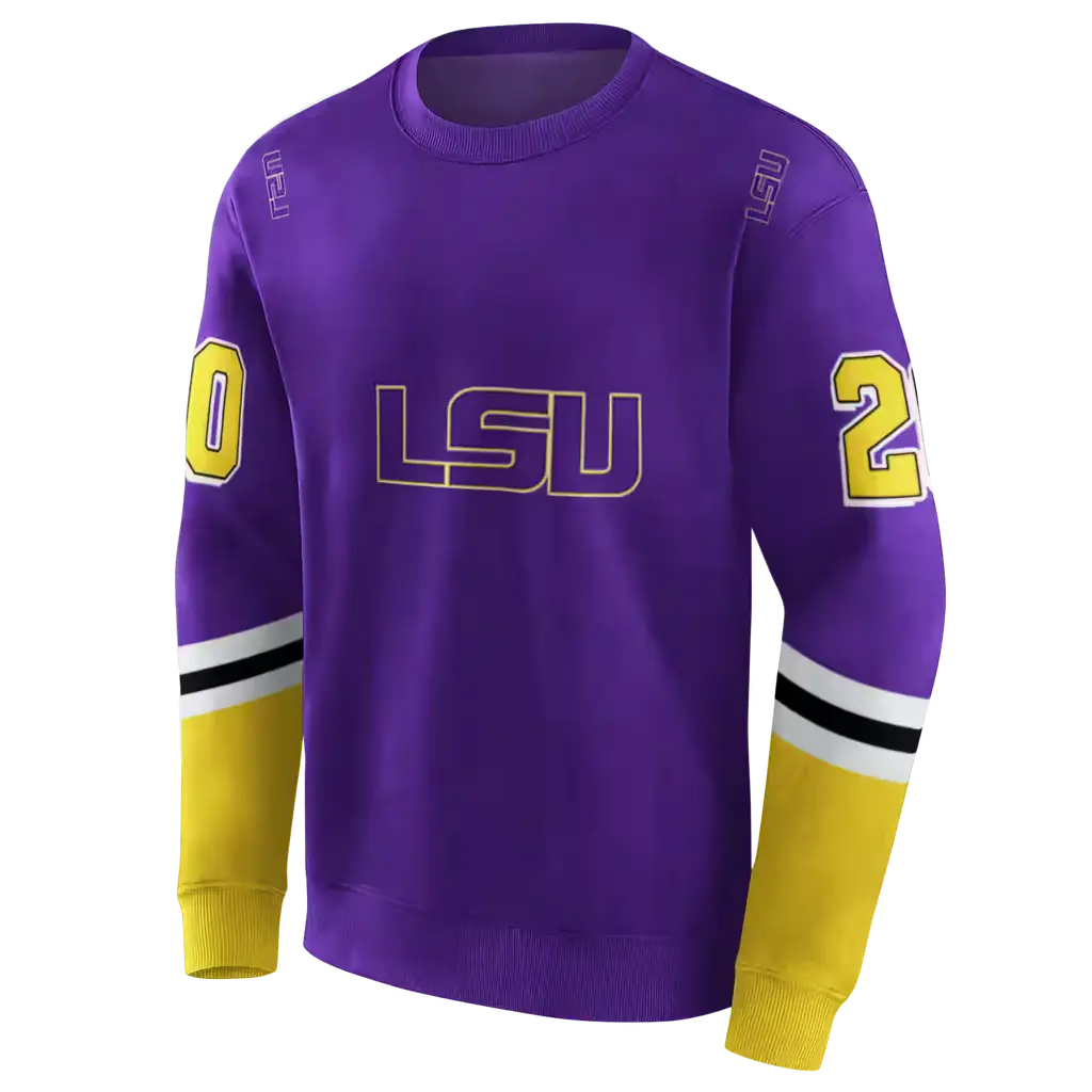 custom lsu tigers striped sleeves purple hoodie new arrival custom lsu tigers striped sleeves purple hoodie new arrival