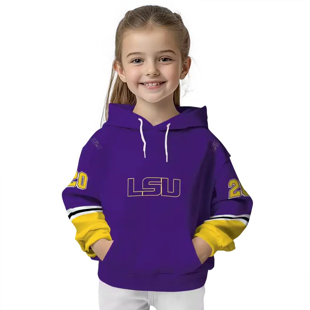 custom lsu tigers striped sleeves purple hoodie top rated custom lsu tigers striped sleeves purple hoodie top rated