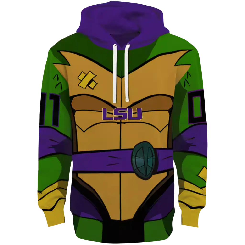 custom lsu tigers superhero armor purple green hoodie best selling custom lsu tigers superhero armor purple green hoodie best selling
