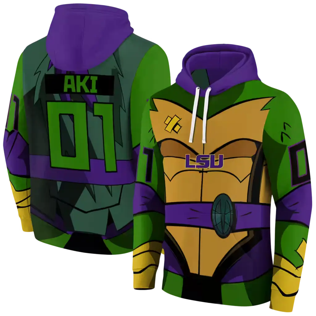 custom lsu tigers superhero armor purple green hoodie fashion forward custom lsu tigers superhero armor purple green hoodie fashion forward