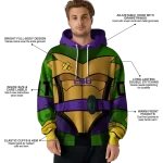 custom lsu tigers superhero armor purple green hoodie best selling