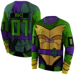 custom lsu tigers superhero armor purple green hoodie best selling