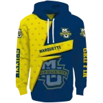 custom marquette golden eagles abstract shape blue hoodie best selling