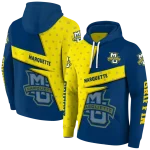 custom marquette golden eagles abstract shape blue hoodie best selling
