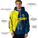 custom marquette golden eagles abstract shape blue hoodie best selling