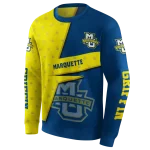 custom marquette golden eagles abstract shape blue hoodie best selling