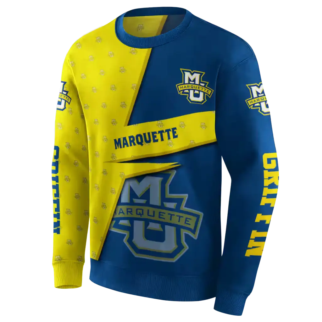 custom marquette golden eagles abstract shape blue hoodie new arrival custom marquette golden eagles abstract shape blue hoodie new arrival