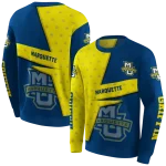 custom marquette golden eagles abstract shape blue hoodie best selling