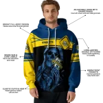 custom marquette golden eagles grim reaper blue black hoodie best selling