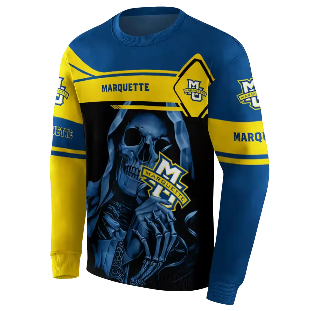 custom marquette golden eagles grim reaper blue black hoodie new arrival custom marquette golden eagles grim reaper blue black hoodie new arrival